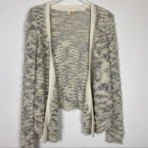 Anthropologie Moth High-Low Hem Open-Knit Cardigan